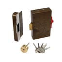 Замок электромеханический накладной (ключ+слайдер, нз,12В) Promix-SM215.10 brown