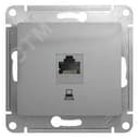 GLOSSA Розетка компьютерная RJ45 категория 5е в рамку алюминий