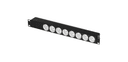 Блок электрических розеток 19" на 8 гнезд, 10 A, без выключателя и предохранителя TLK-RS08M1N-BK