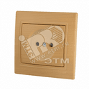 Мира Розетка без заземления керамика ясень