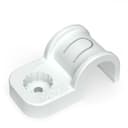 Крепеж-скоба пластиковая односторонняя для прямого монтажа атмосферостойкая белая в п/э d16 мм (50шт/750шт уп/кор) Промрукав