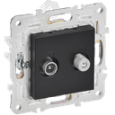 SKANDY Розетка двойная TV+SAT SK-A13Bl черный IEK