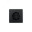 ZIMA Розетка с защитой от детей ПБТ черный бархат безвинтовой зажим/клемма LEZARD