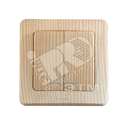 Выключатель двухклавишный скрытый с индикацией сосна 16А