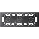 Коробка монтажная для накладного монтажа на 3 модуля, графит