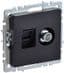 BRITE Роз. двойная TV+RJ45 кат.5E РТВ/РК12-БрЧ черн. IEK (BR-AK20-1-K02)