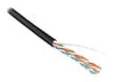 Кабель витая пара не экранированная 4х2х0,51 Hyperline UUTP4-C5E-S24-IN-LSZH-BK-100 (100 м) Черный