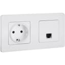 Розетка компьютерная Inspiria RJ45 кат.5E UTP бел. Leg 673825