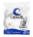 Патч-корд Cabeus PC-UTP-RJ45-Cat.5e-1m-LSZH (U/UTP, CAT.5E, LSZH, 1 м, серый) (8863c)