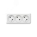 Олимп Розетка тройная без заземления наружная Универсал