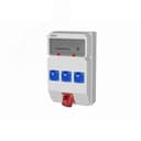 Устройство распределительное 00 3хSHUKO16А250В 1хСЕЕ32А5п с защитой, вход УЗО, 297x504x177, настенное, пластик, IP44