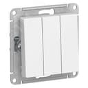 Выключатель трехклавишный ATLASDESIGN схема 1+1+1 10АХ механизм белый