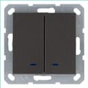 Выключатель 2-кл. 10А IP20 с подсветкой механизм мокко Jasmart G3023NZ