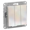 Выключатель трехклавишный ATLASDESIGN схема 1+1+1 10АХ механизм жемчуг