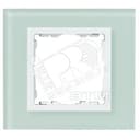 Рамка на 3 поста, S82N, натуральный - белый (стекло) Simon