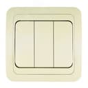 Mimoza Выключатель трехклавишный кремовый