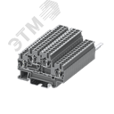 Клемма TC 2-уровневая, проходная, сечение 2,5 мм. кв., серая