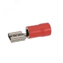 Наконечник-разъем плоский, розетка 6.3x0.8, изолированный фланец, для кабеля сечением до 1.5кв.мм DKC