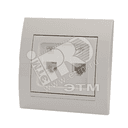 DERIY Розетка RJ11 х2 евро белый