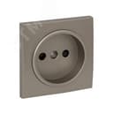 Валенсия лицевая панель розетки 1-местной б/з 10 А кашемир с защ. штор. EKF