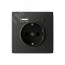 ARTGALLERY розетка 16А с 2 USB A+C, 5В/2,4А/3,0А, 2х5В/1,5А, механизм, базальт