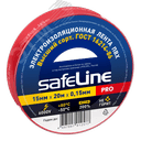 Изолента ПВХ красная 15мм 20м Safeline Росэл