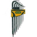 Набор ключей имбусовых "INDUSTRIE" длинные,шарик,Cr-Mo сталь(S2),хром покрыт с противоск напыл,HEX1,5-10мм,9шт ЗУБР