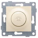 Диммер Bravo, 500 W, механизм, с накладкой и воротком, бежевый