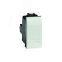 Выключатель одноклавишный, 1 модуль, белый