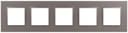 Рамка 5-м Elegance 14-5015-16 Classic для розеток и выключателей титан Эра Б0065831
