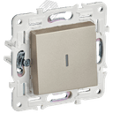 SKANDY Выключатель 1-клавишный проходной с индикацией 10А SK-V08Sh шампань IEK