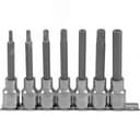 Набор насадок торцевых 1/2"DR с вставками-битами шестигранными на держателе, H4-H10, 100 мм, 7 предметов
