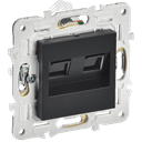 SKANDY Розетка компьютерная двойная RJ45 кат.5E SK-K03Bl черный IEK