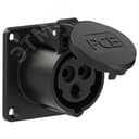 PCE Розетка встраиваемая 16А 230В 1P+N+E IP44, IP44 черная