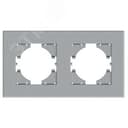 Рамка 2-местная City, серебро GUSI Electric