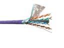 Кабель FUTP4 FTP4 cat6a NETKO 4 пары 23 AWG BC 305м с крестовиной нгАHF LSZH малодымный не содержащий галогенов фиолетовый одножильный NETKO FTP529806A9B
