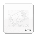 Клавиша с символом ключ белая