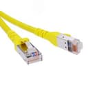 Патч-корд экранированный CAT6A SF/UTP 4х2 LSZH желтый 1.5м DKC