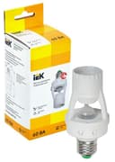 Датчик движения ДД 045 E27 60Вт угол обз. 360град. 6м IP20 бел. IEK LDD10-045-60-001