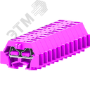 Клемма TB концевая 1-1 с бок. подключ. с крепеж.фланцами, розовая