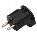 Вилка с/з угловая 16A черная Vx3-B (24/480/3840) Б0039679 ЭРА