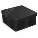 Коробка распределительная 60-0300-9005м для прямого монтажа двухкомпонентная безгалогенная (HF) черная 100х100х50 (8шт/уп) Промрукав
