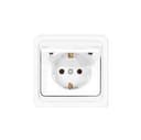 Розетка 1-м СП Валери 16А IP20 с заземл. с крышкой бел. UNIVersal В0029