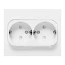 Розетка 2-м СП Стокгольм 16А IP20 с заземл. защ. шторки механизм бел. PROxima EKF EYR16-128-10