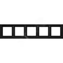 Рамка 5-местная для вертикальной и горизонтальной установки. Серия- Eco DECO. Материал- термопласт. Цвет- антрацит (крашеный)