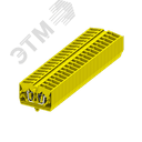 Клемма TB 1-1 бок. подключение с защелк.ножками, сечение 2,5 мм. кв., желтый.