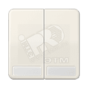 Клавиши для сдвоенных выключателей и кнопок с полем для надписи коричневые