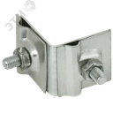 Держатель проводника круглого 6-10мм для фальца угловой h=40мм нержавеющая сталь IEK