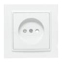 Розетка 1-м СП Минск 10А IP20 без заземл. защ. шторки бел. Basic EKF ERR10-022-100