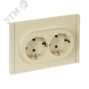 FORTE&PIANO Розетка 2-местная с заземлением без защитных шторок безвинтовое крепление 16А FP424 ваниль IEK